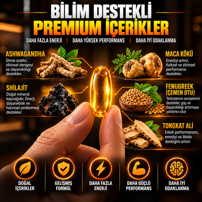 Testosterone | 15'i 1 Arada Gelişmiş Yumuşak Kapsüller