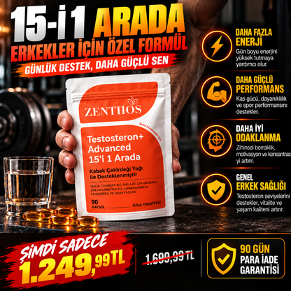 Testosterone | 15'i 1 Arada Gelişmiş Yumuşak Kapsüller